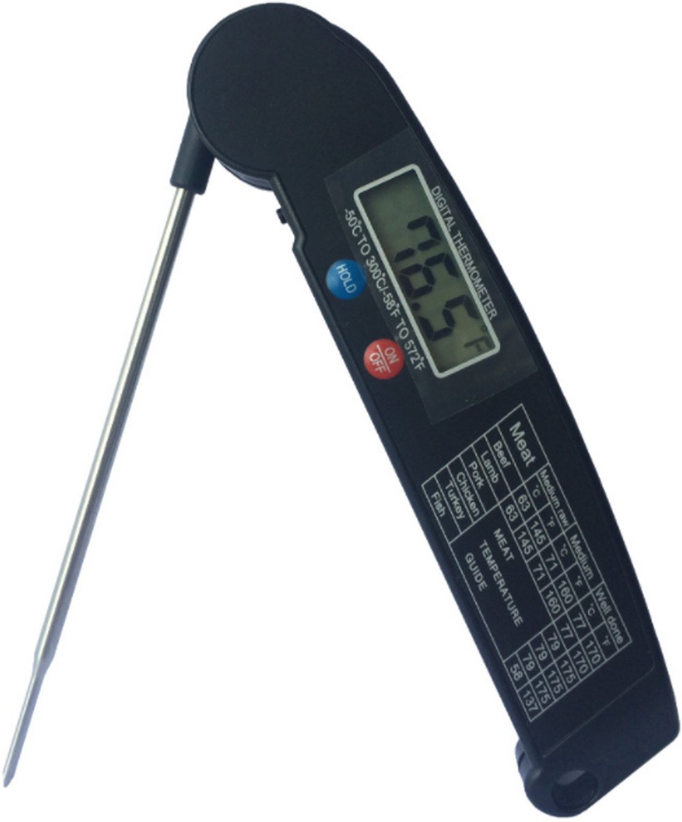 Digitale Keukenthermometer Pro Serie – Voedselthermometer – Direct Afleesbaar – Zwart