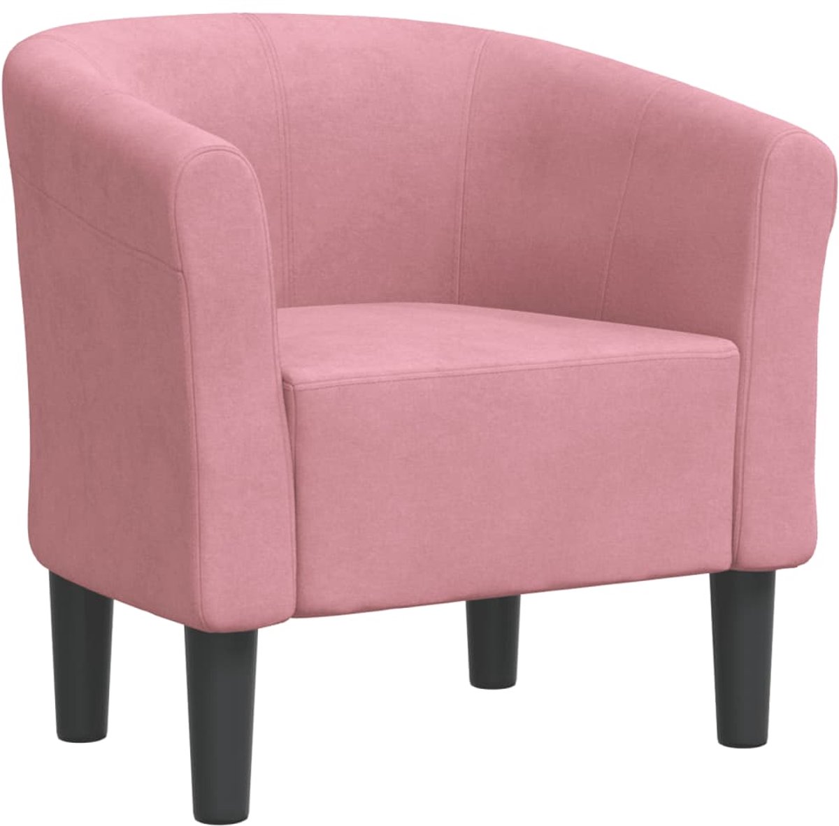 vidaXL Kuipstoel - fluweel - roze