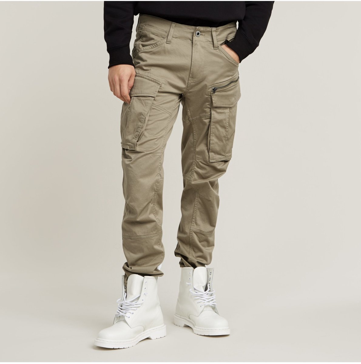 G-Star RAW Heren Cargo Broek ROVIC ZIP 3D STRAIGHT TAPERED tapered 36W 30L Volwassenen Dune