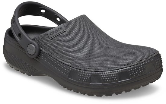 Grijze Crocs klomp met gesp en draagband