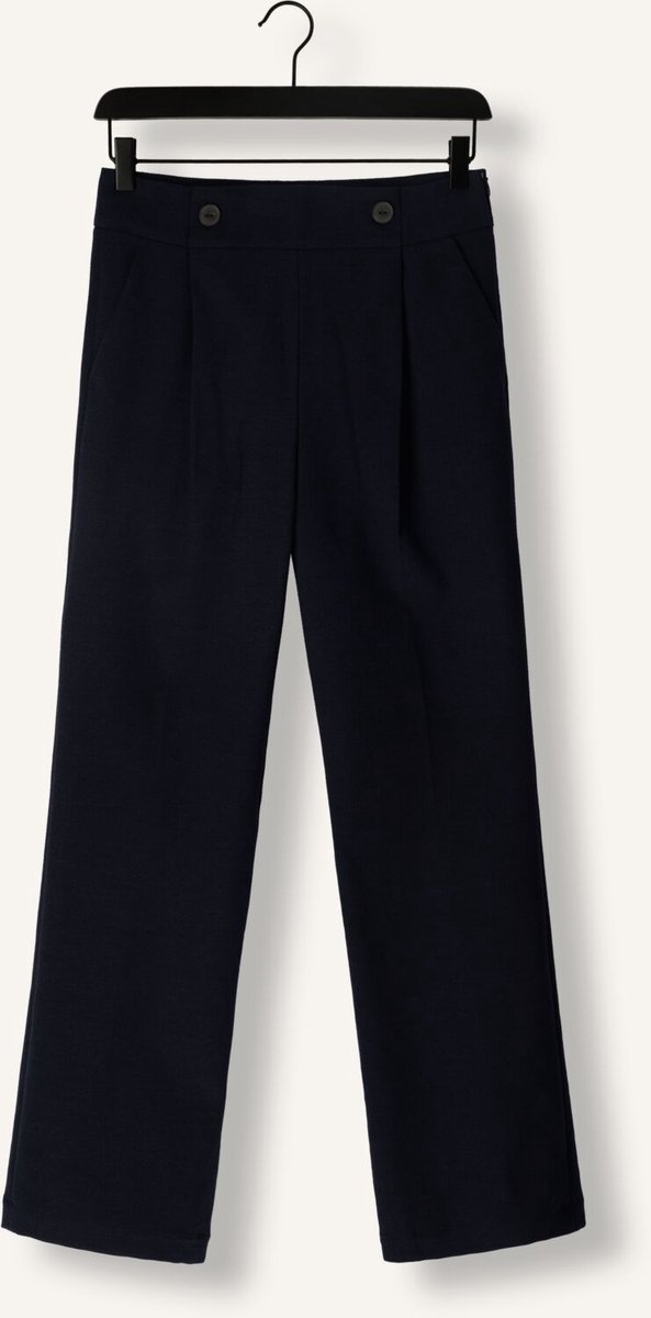 Ruby Tuesday Relena Straight Leg Pants With Zipper At Side Broeken Dames - Donkerblauw - Maat 36
