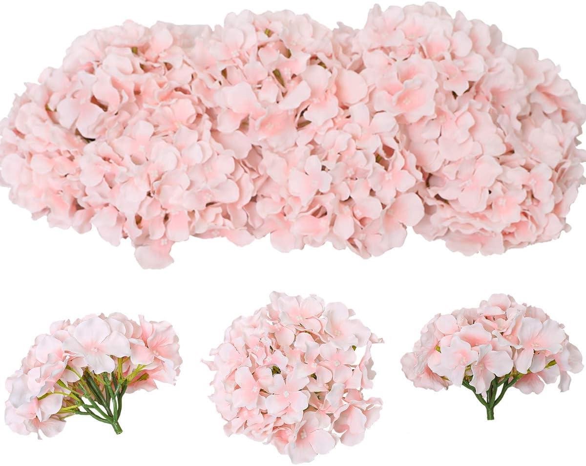 Allecto plus - Kunstmatige Hortensia Bloemhoofden - DIY Bloemstukken - Bruiloftsfeest Decoratie - Crèmewit - 12 Stuks