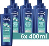 Andrélon Men - Shampoo - Marine Fresh - 6 x 400 ml