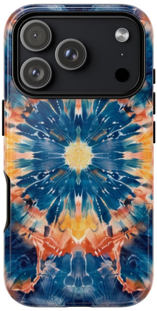 Vrolijk Tie-Dye Mandala Patroon – Telefoonhoesje Geschikt voor iPhone 17 Pro