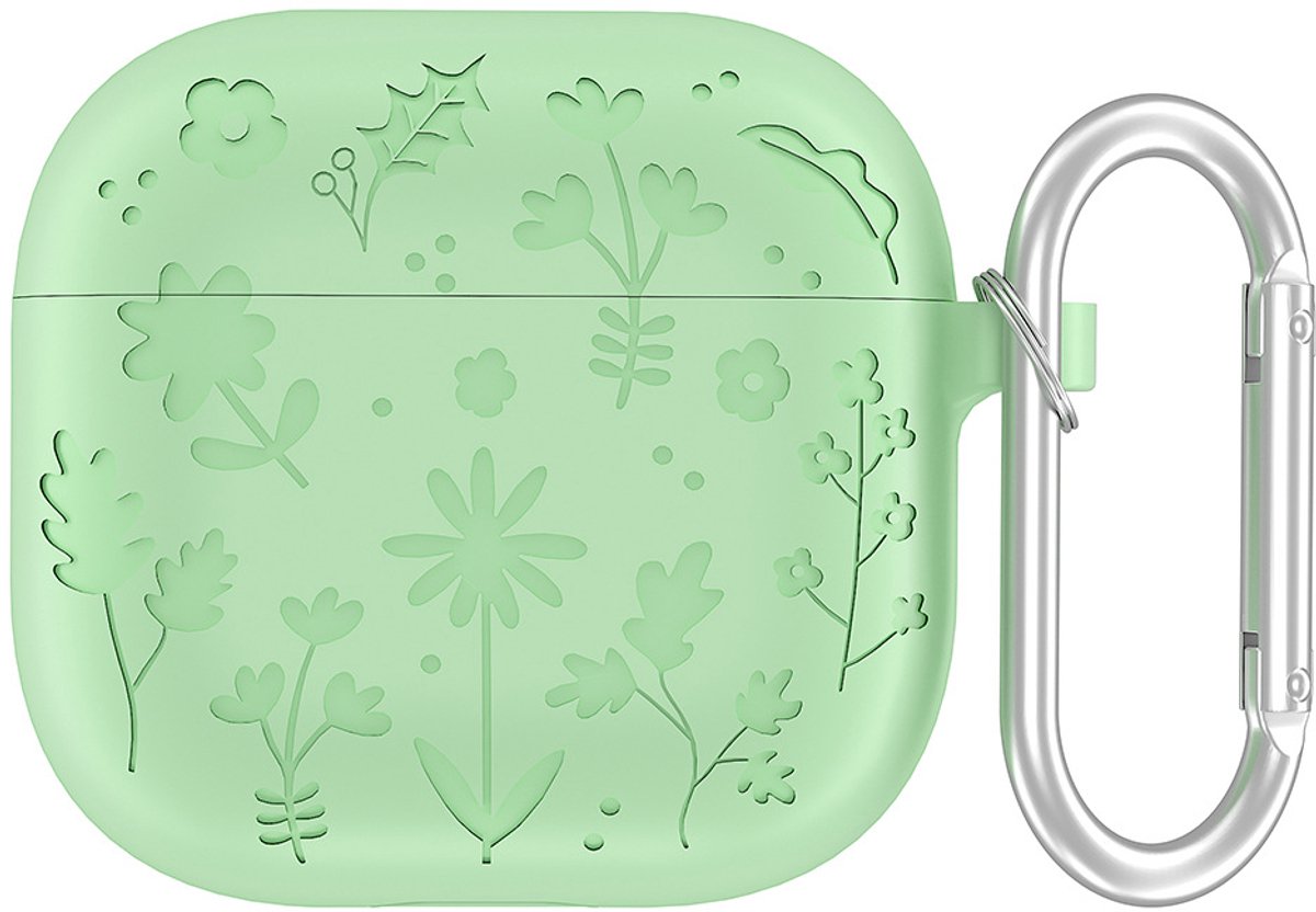 Beschermhoes voor AirPods 4 – Ultradun Zacht Siliconen Etui – Lichtgroen