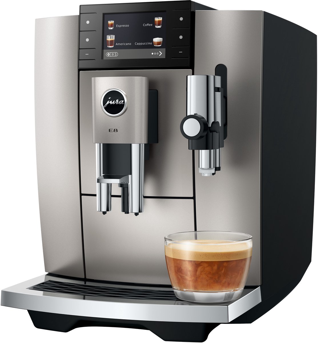 JURA E8 Volautomatische Koffiemachine Midnight Silver - afbeelding 2