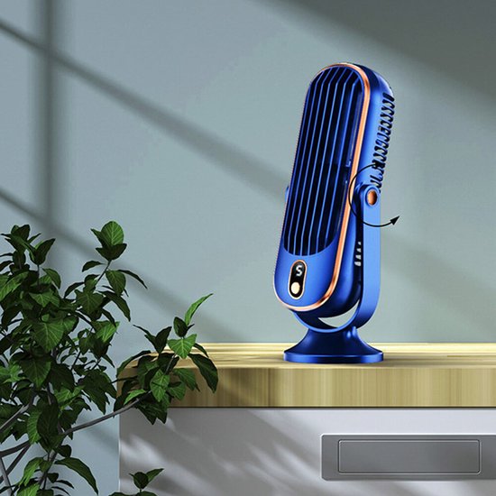 FUIK Draagbare USB-Ventilator, USB-Oplaadbare Bureauventilatoren Met 4 Snelheden Led Display Met Laag Geluidsniveau Gemakkelijk Schoon Te Maken Voor Thuisgebruik Groente FUIK Draagbare USB-Ventilator, USB-Oplaadbare Bureauventilatoren Met 4 Snelheden Led Display Met Laag Geluidsniveau Gemakkelijk Schoon Te Maken Voor Thuisgebruik Groente