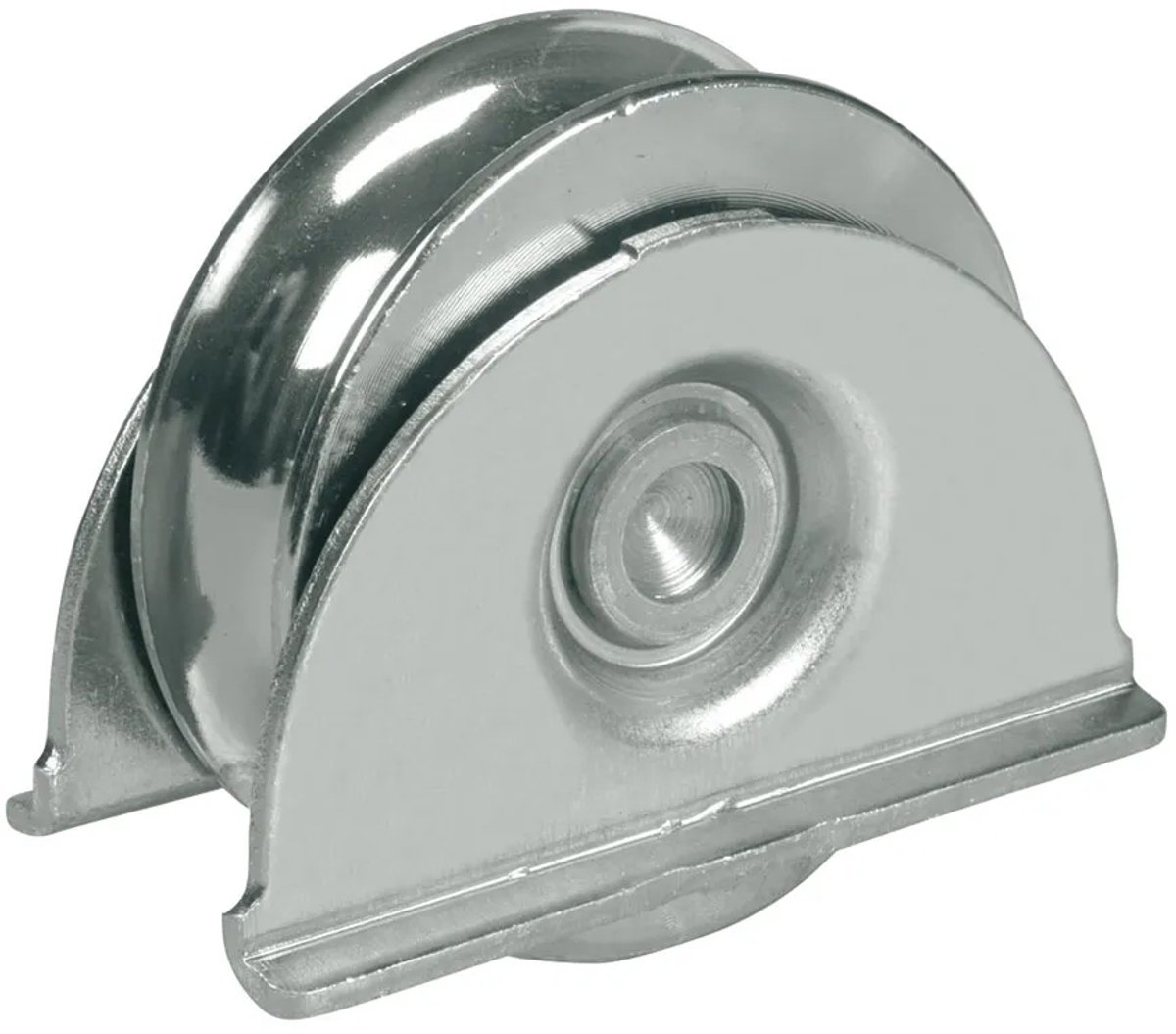 Ronde groefschijf van 100 mm met een groef van 20,5 mm in een verzonken beugel