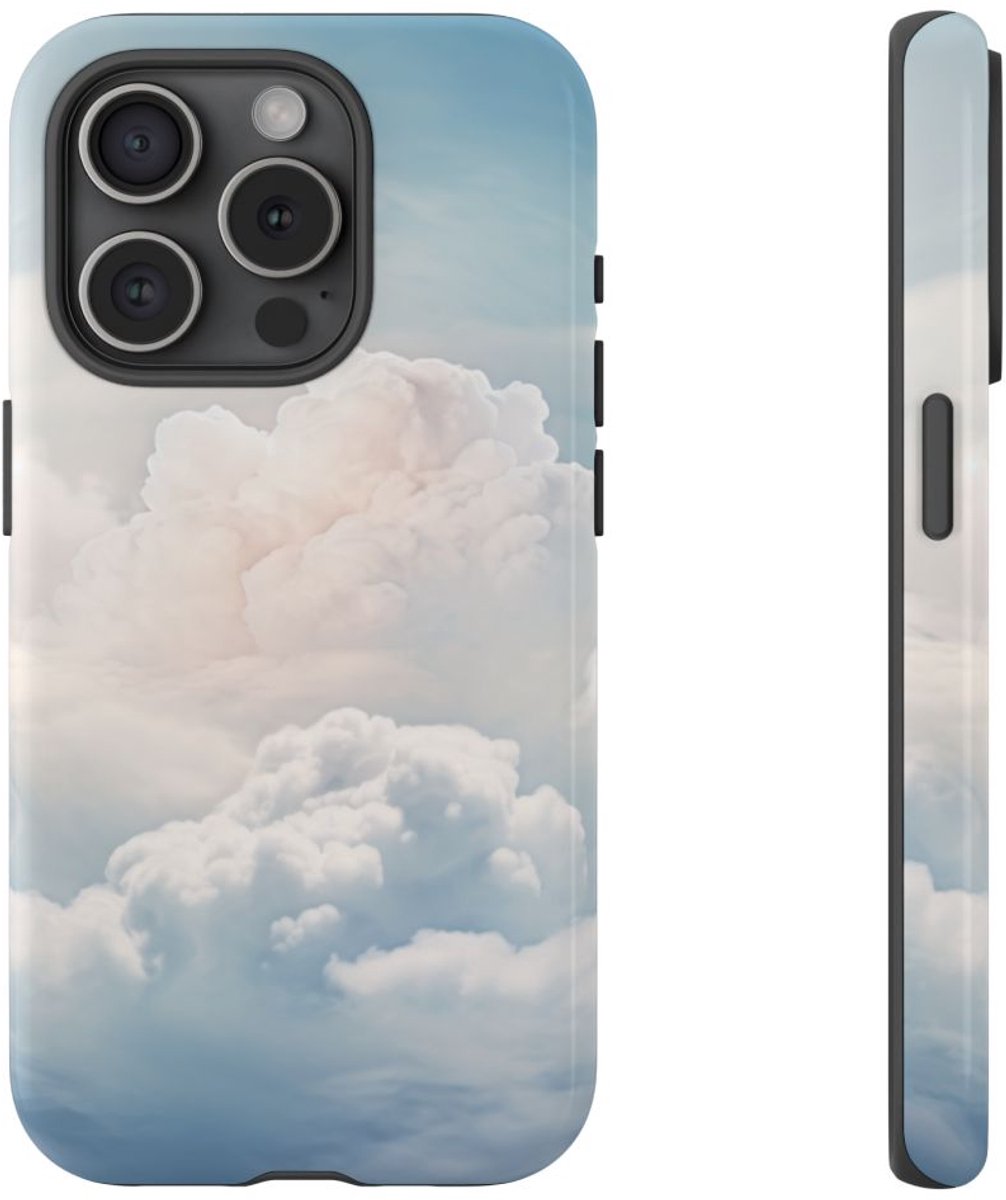 Dromerige Zachte Wolkenlucht – Telefoonhoesje Geschikt voor iPhone 15 Pro
