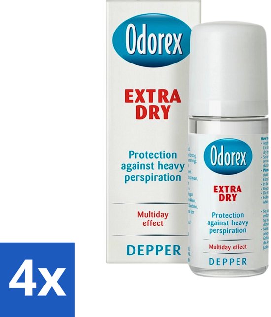 4 x Odorex Depper - Deodorant Roller - Extra Dry - Krachtige ...