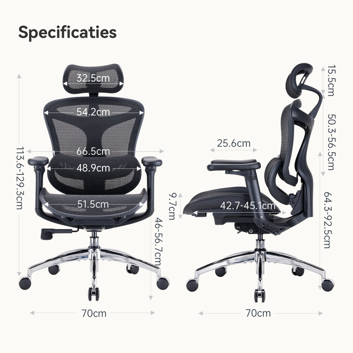 SIHOO Doro C300 Ergonomische Bureaustoel - 4D Armleuningen - afbeelding 2