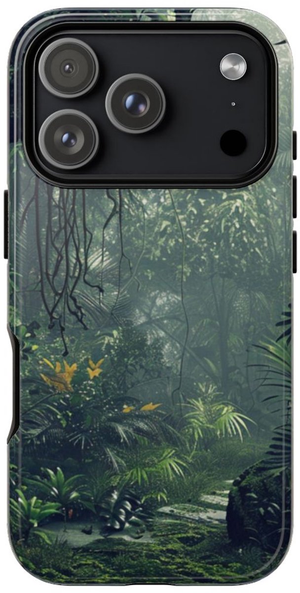 Dichtbegroeid Groen Junglepaden – Telefoonhoesje Geschikt voor iPhone 17 Pro