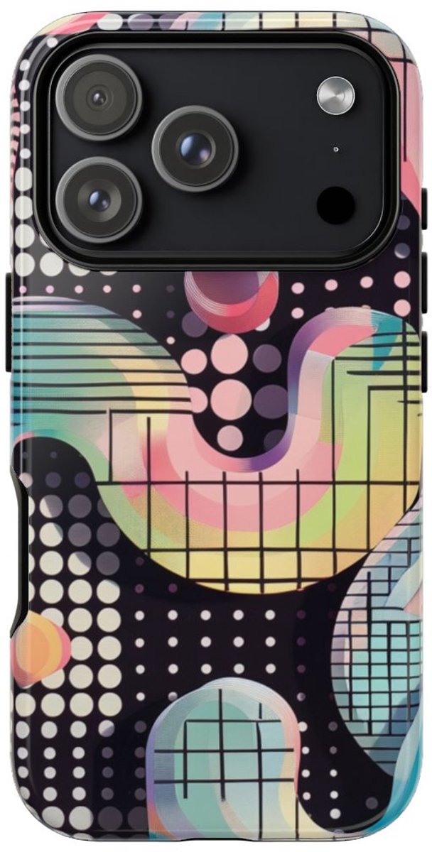 Kleurrijk Abstract Geometrisch Patroon – Telefoonhoesje Geschikt voor iPhone 17 Pro