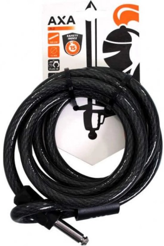 AXA RLD 180/12 - Insteekkabel - Kabelslot - Combineren met Ringslot - 180 cm lang - diameter 12 mm - Zwart van AXA — afbeelding 2