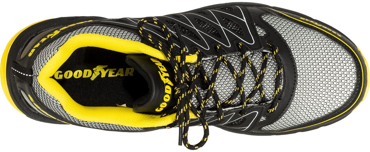GoodYear Veiligheidsschoenen 1502 S1P SRA HRO Zwart en Geel Maat 46