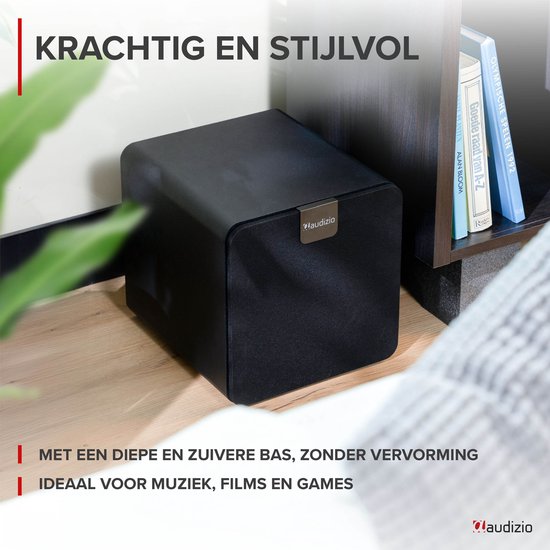 Krachtig en stijlvol. Met een diepe en zuivere bas, zonder vervorming. Ideaal voor muziek, films en games.