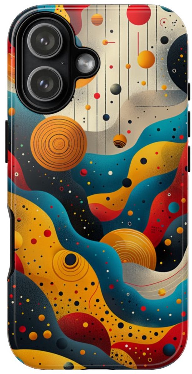 Kleurrijke Abstracte Kosmische Golven – Telefoonhoesje Geschikt voor iPhone 17