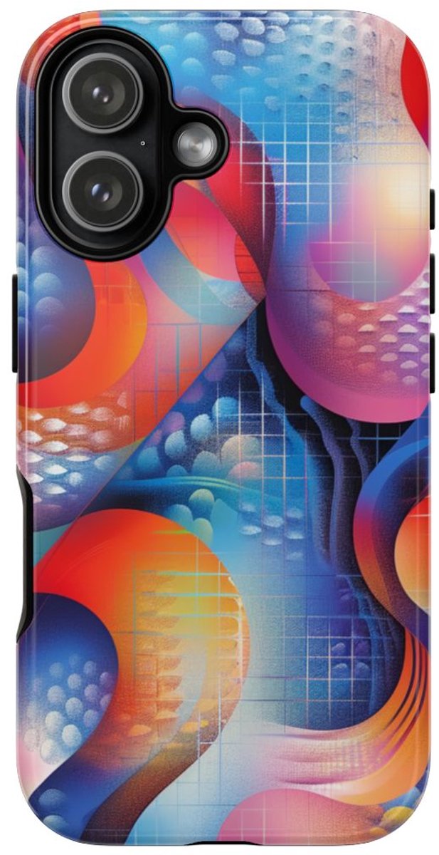 Kleurrijk Abstract Geometrisch Ontwerp – Telefoonhoesje Geschikt voor iPhone 17