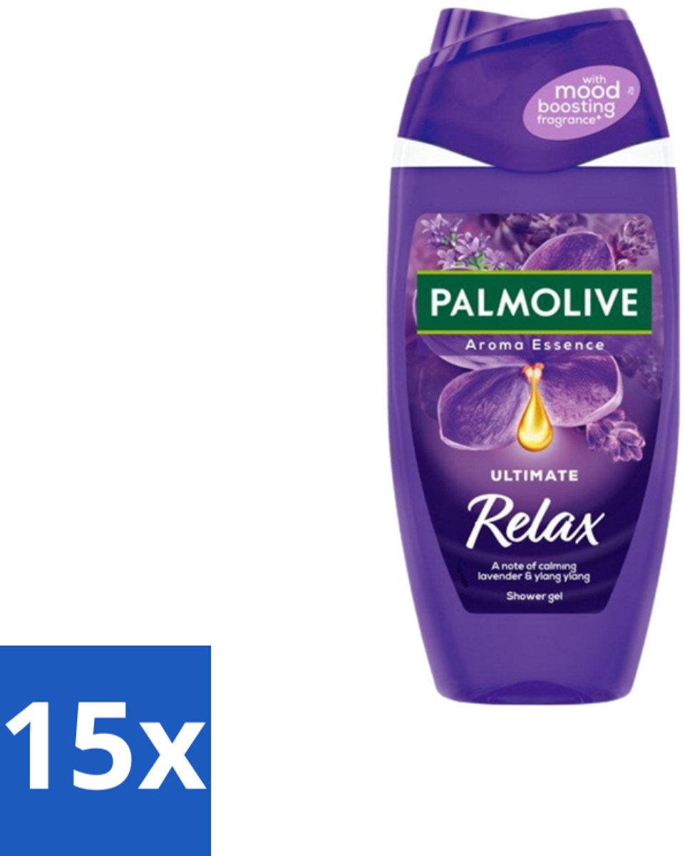 15 x Palmolive - Arroma Essence - Douchegel - Lavendel & Ylang Ylang - Ultimate Relax - 250 ml - Voordeelverpakking - 15 stuks