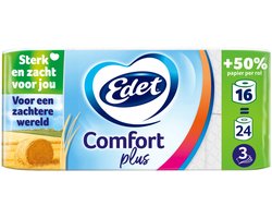 Edet Comfort Plus Toiletpapier 3 Laags - 2 x 16 stuks - Voordeelverpakking
