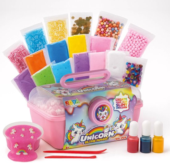Unicorn Slijm Pakket 75pcs - Slijm voor Kinderen - Unicorn Knutselen voor Kinderen - Veilig en Educatief Speelgoed - Slime - Joya Creative