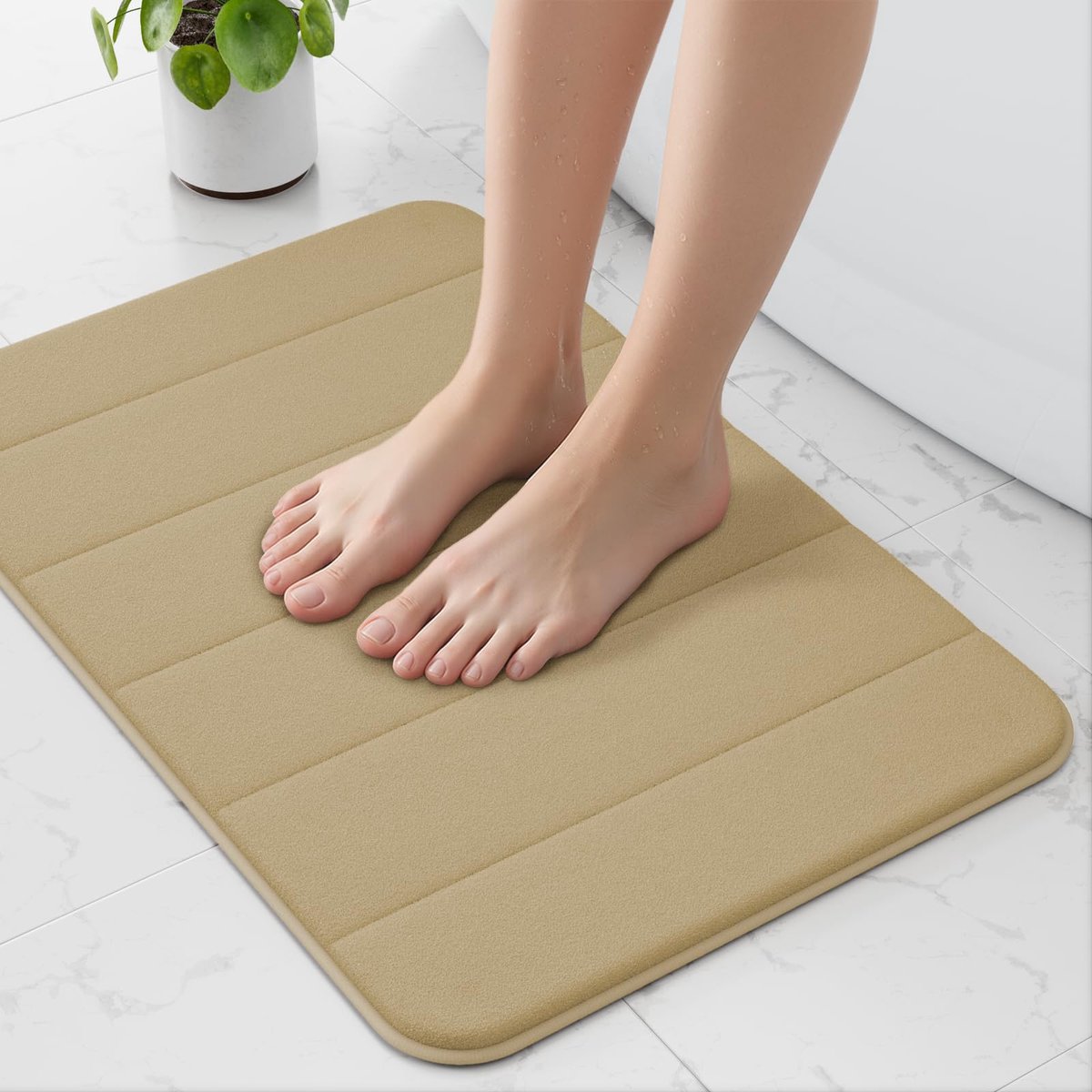Azomor® Ultrazachte badmat met antislip en sneldrogende technologie in beige