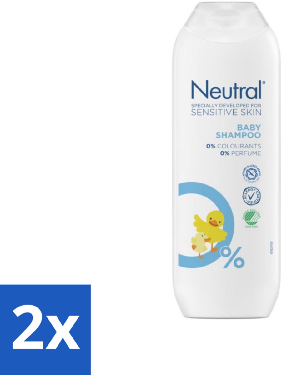 Image of 2 x Neutral - Babyshampoo - Gevoelige huid - Parfumvrij - Zonder Kleurstoffen - 250 ml - Baby Shampoo - Babywas - Zachte Shampoo - Hypoallergeen - Parfumvrij