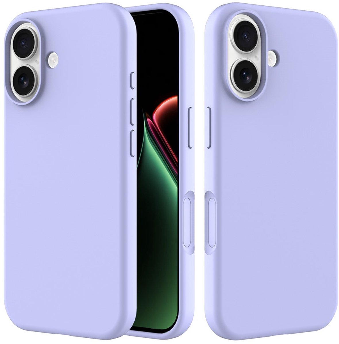 Shockproof Backcover - Liquid Silicone Soft Hoesje - Geschikt voor: iPhone 17 - Lila