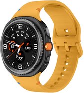 Bracelet en Siliconen Strap-it avec boucle de fermeture - compatible avec Samsung Galaxy Watch 8 - 40 mm / Galaxy Watch 8 - 44 mm / Galaxy Watch 8 Classic (jaune)
