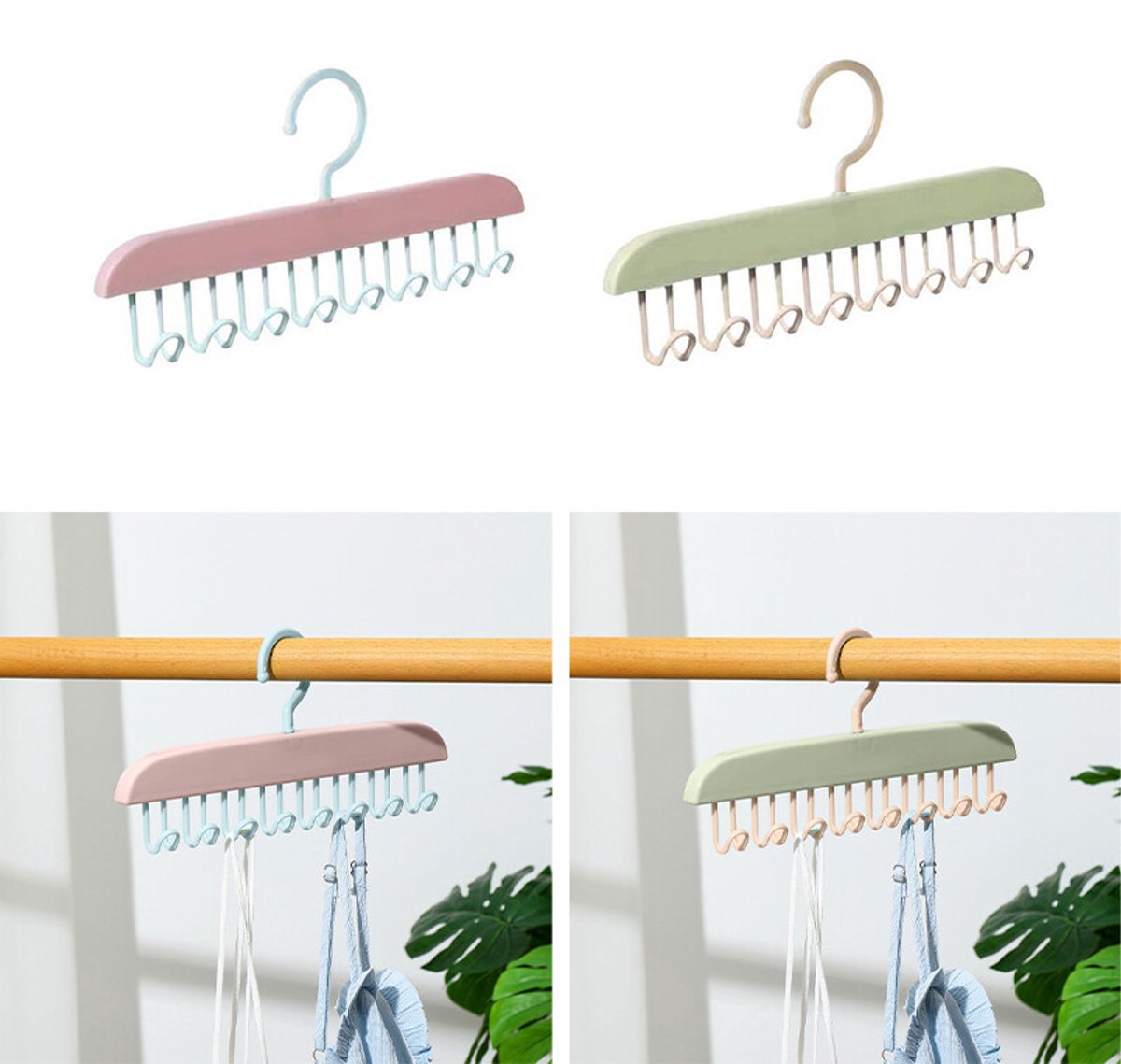 2-pack antislip multi-haak hangers bh hangers sjaal opbergrek