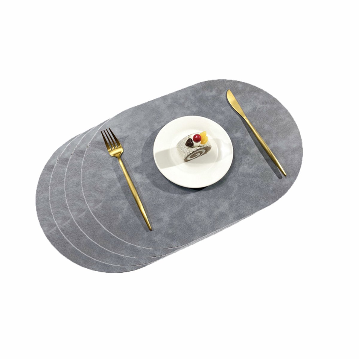 Tafelset-Waterafstotend-Hittebestendig-Dubbelzijdig-Placemat-Sterrenhemel-Grijs