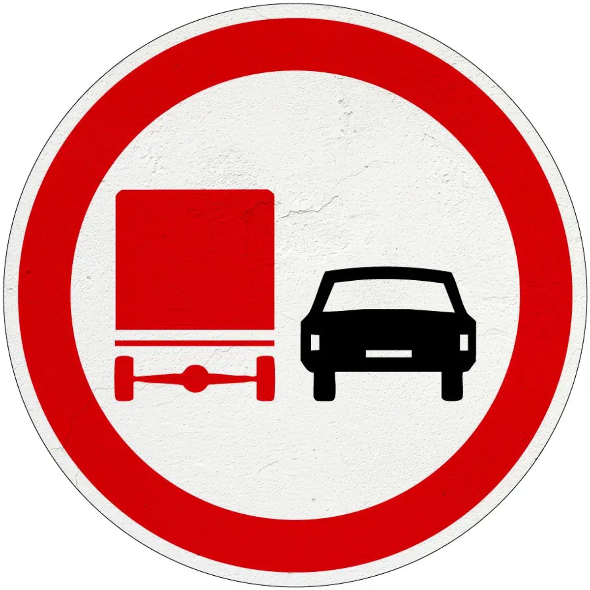 Inhaalverbod vrachtauto's bord - F3 | Sign Again materiaal | 30 cm