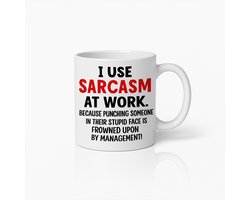 Grappige Sarcasme op Werk Mok 330ml – Humoristische Koffiebeker voor op Kantoor – Perfect Cadeau voor Collega’s en Vrienden