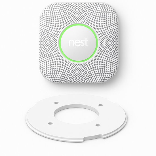 Wallmount voor Google Nest Protect - Muurbeugel voor Google nest rookmelder - montageplaat - Spacer