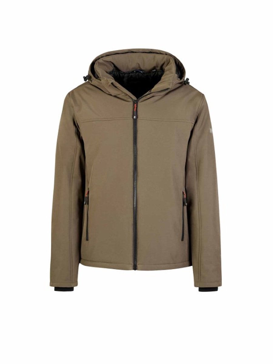 STØRVIK Bengt Softshell Winterjas Winddicht Gevoerd Heren - Maat XL - Bruin