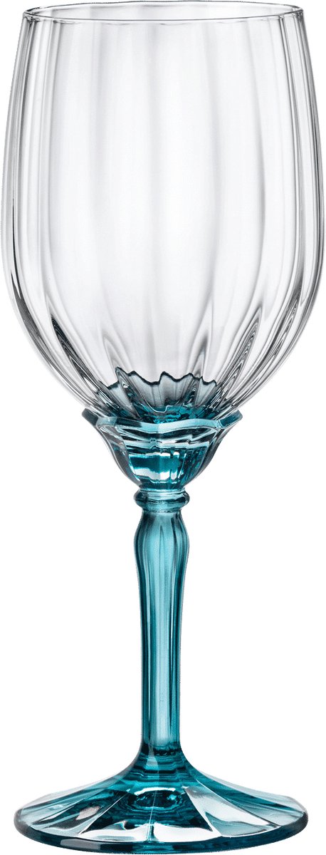 Bormioli Rocco FLORIAN WIJNGLAS LICHTBLAUW 38CL SET 4