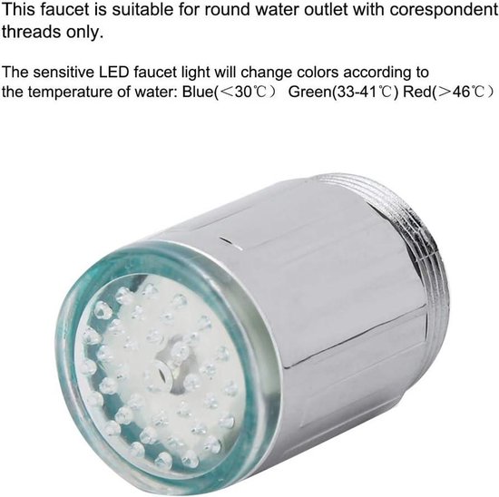Kleurrijke LED kraan met 3 kleurtemperatuur kraan voor thuis keuken badkamer accessoires