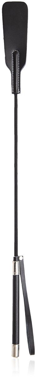 Smart Moves - Lederen Paardrijzweepje - Dubbele Flap - 54 cm - Zwart