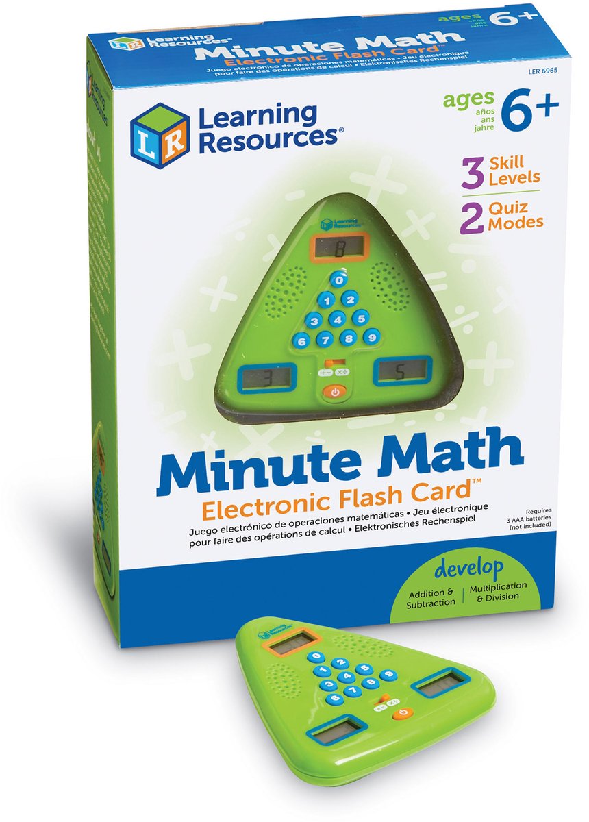 Learning Resources minute math electronic flash card™ - 6+
