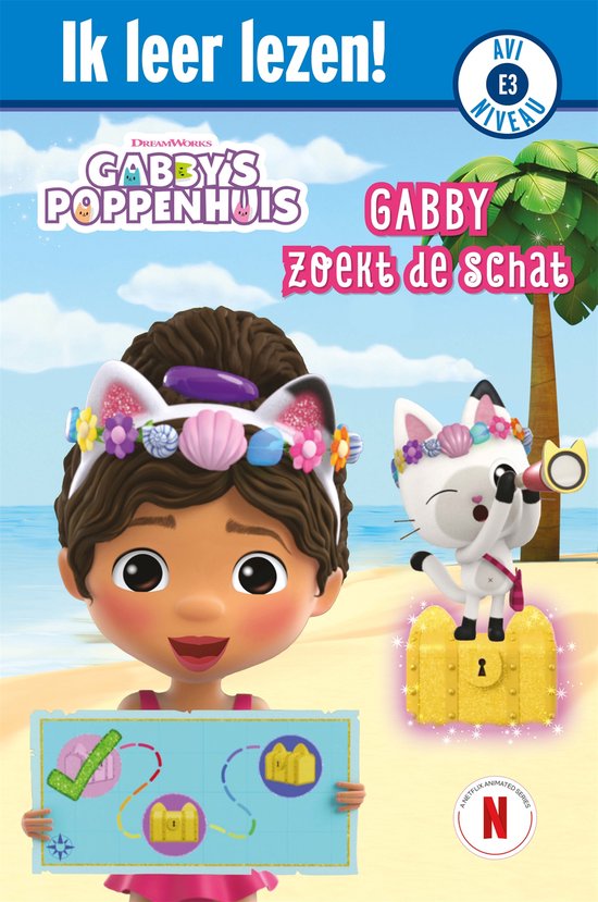 Ik leer lezen! - Gabby's poppenhuis, Gabby zoekt de schat - cover