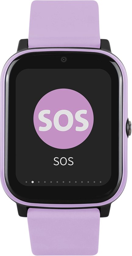 One2track Connect NEXT paars | GPS horloge voor kinderen | Bekijk de locatie van je kind. Stel veilige zones in. En videobellen met de leukste smartwatch voor kinderen