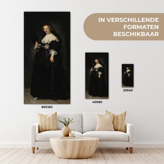Toile Peinture Mariage Oopjen Coppit - Rembrandt van Rijn - 40x80 cm - Décoration murale