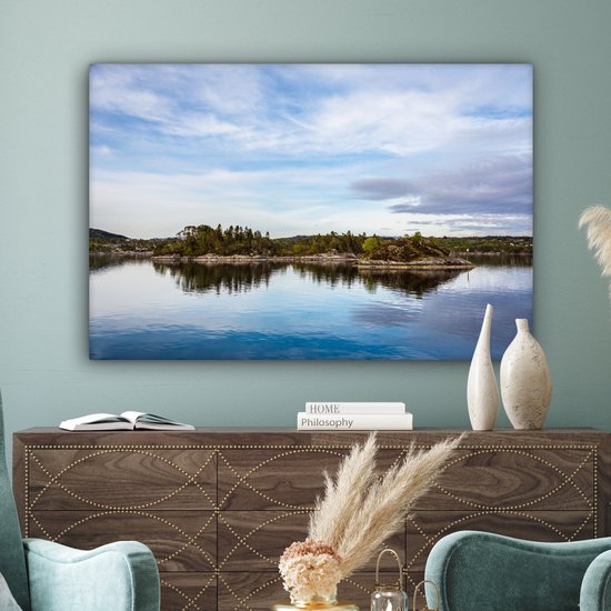 Mer du Nord à Noordwegen 140x90 cm - Tirage photo sur toile (Décoration murale salon / chambre) / Mer et plage