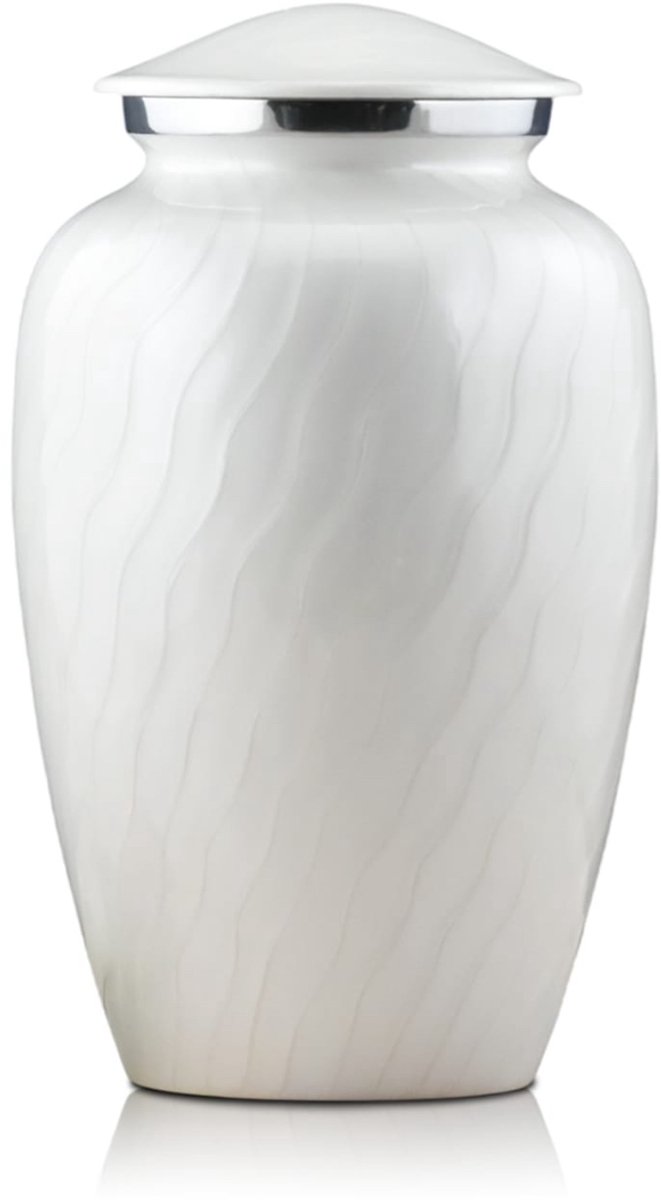Akerz urn wit - 3.5 Liter - Crematie Urn - Voor Huisdieren of Menselijk As - Crematie As - Urn - Begrafenis