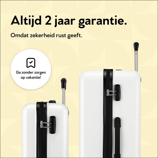 BHPPY Reiskoffer groot 76x49x29cm - Lichtgewicht koffer met 95L inhoud - Reiskoffer met wielen - Veilig cijferslot - Seashell