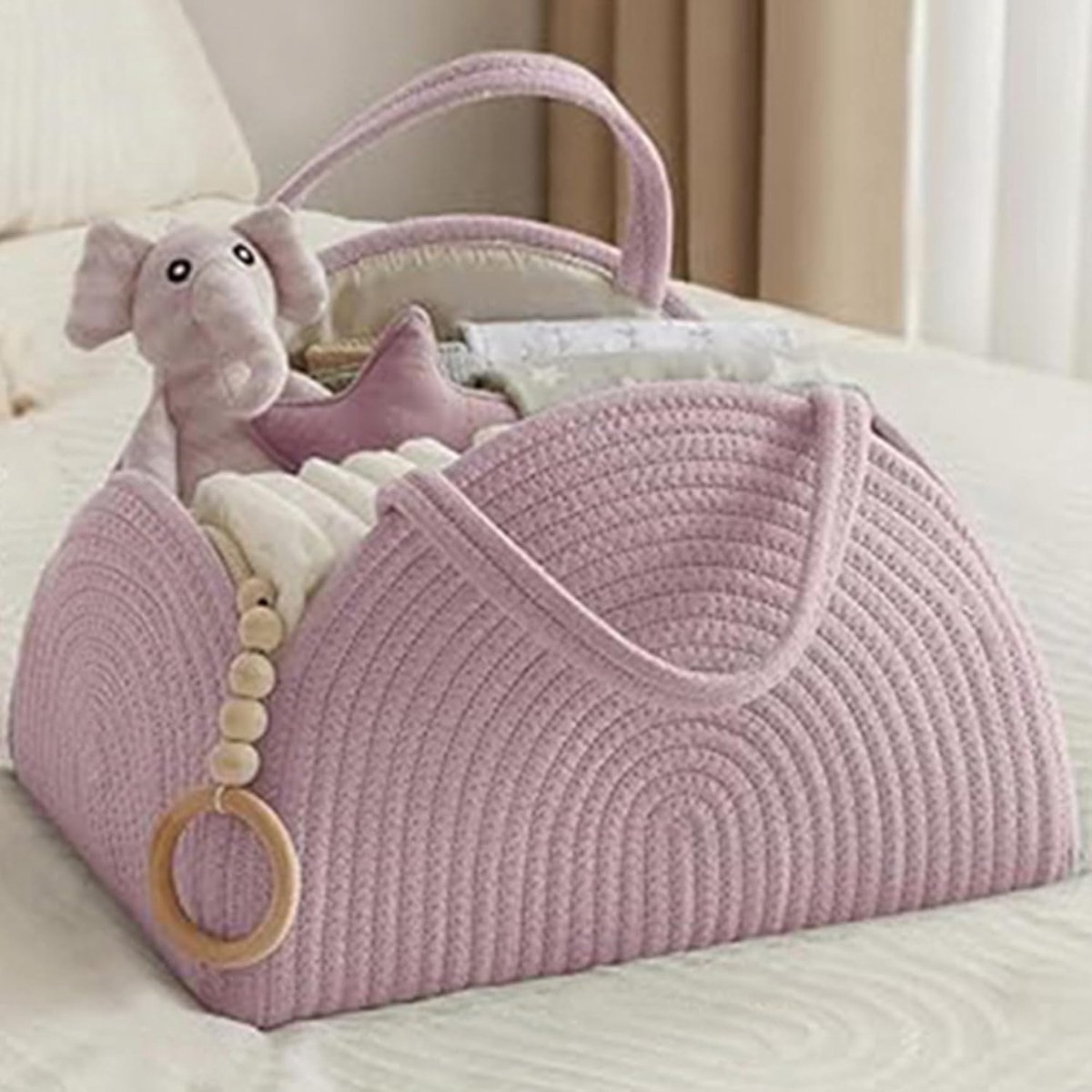 Luier Caddy Organizer - Draagbare Opbergmand voor Babyspullen - Perfect voor Kraamcadeaus