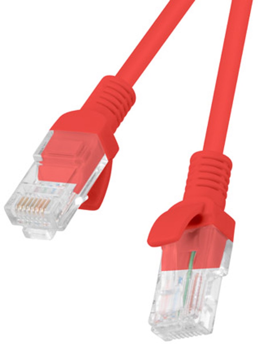 Lanberg PCU5‑10CC‑1500‑R – Netwerkkabel Cat5e UTP 15 m Rood (U/UTP, Fluke Passed)