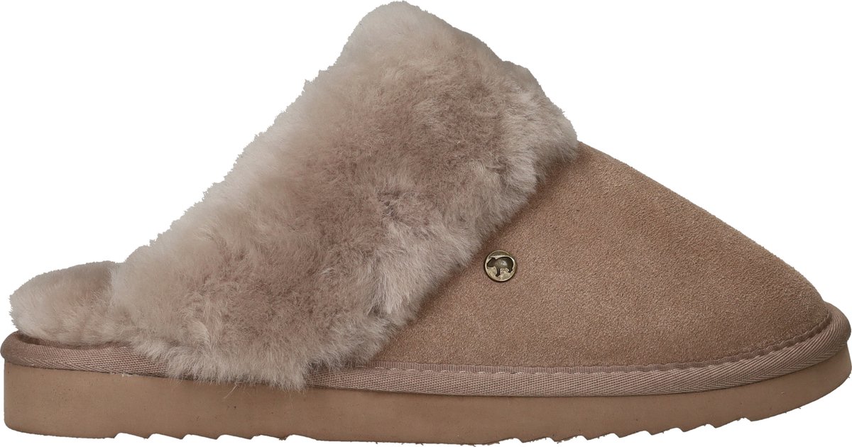 Warmbat Flurry Suede Dames Sloffen - Taupe