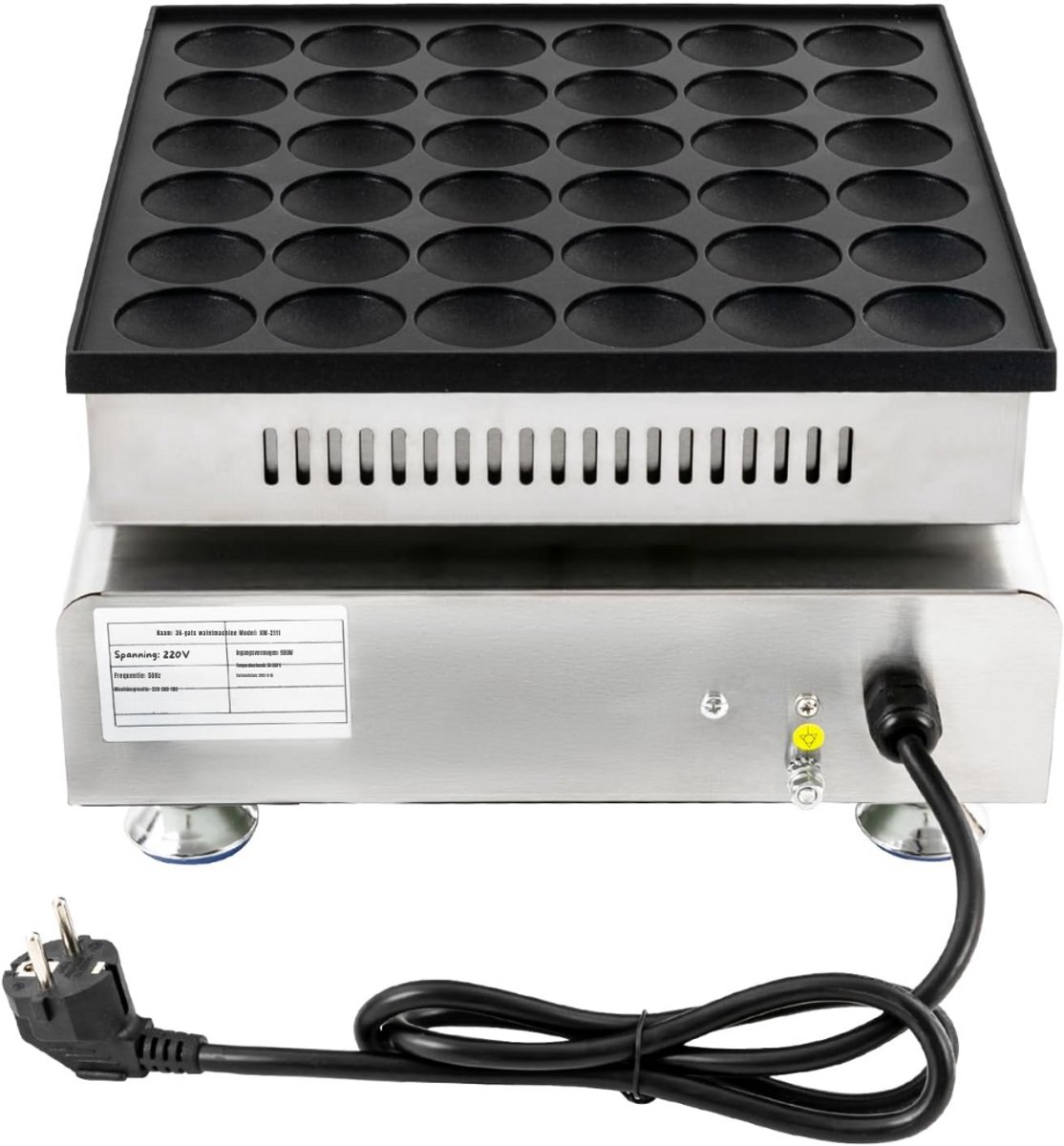 SCH® Poffertjespan electrisch - Poffertjespan - Poffertjespannen - Zwart - 32cm x 33cm x 20cm