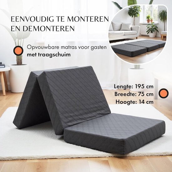 Inklapbare Slaapbank 3-in-1: Comfortabel Logeerbed en Opvouwbare Matras voor Gasten van Unipride — afbeelding 5